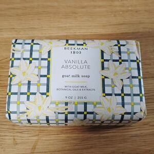 Beekman 1802 Vanilla Absolute Goat Milk Soap Bar Full Size 9 oz